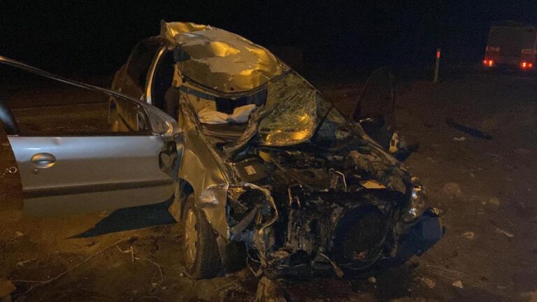 Aniden yoldan çıkan ineğe otomobil çarptı: 5 yaralı