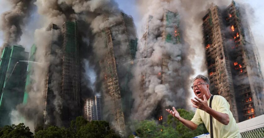 SON DAKİKA | Hong Kong’da gökdelenlerde yangın! 2 bin dairelik site alev alev yanıyor